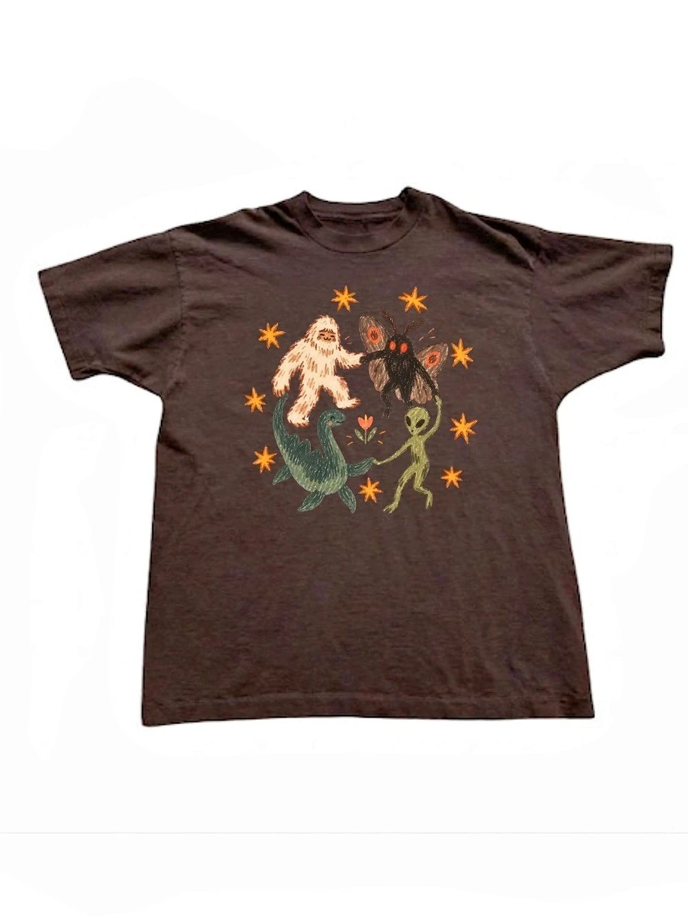 Gildan Graphic Short Sleeve Tee in Brown